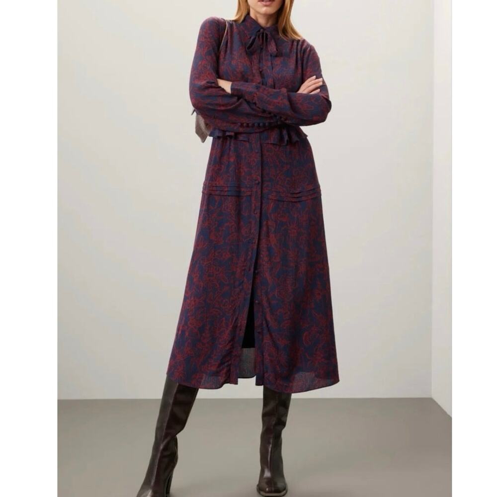 Jason Wu Printed Shirt Dress long sleeve  size 10
